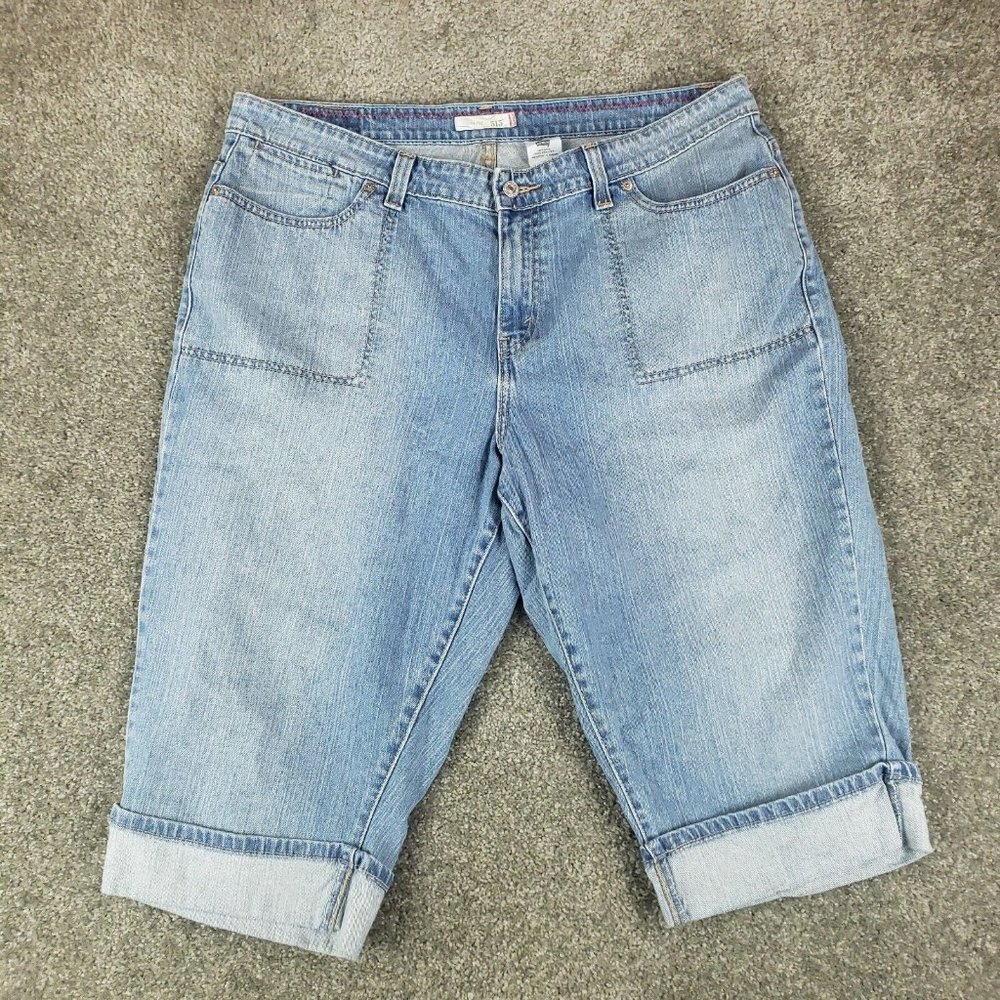 Levis 515 Jeans Sz 22 (40x17) Womens Capri Crop Mid Rise Rolled Cuff Stretch